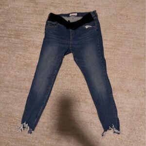 Topshop Jamie Maternity Jeans Size 34/30  | Mid-Wash Over-the-Bump Skinny